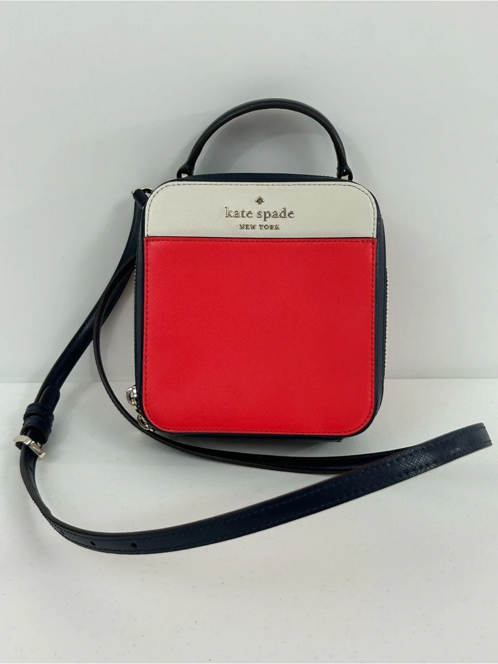 Kate Spade Daisy Vanity Case Color-block Red Multi Crossbody Bag